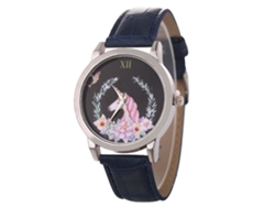 Reloj De Piel Pu Unisex Pareja Casual Cuarzo Zhoulianfa Azul Real