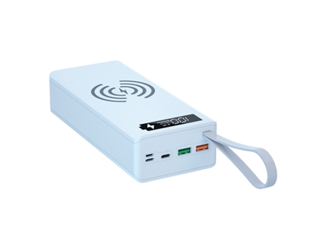 C16 Power Bank Box Desmontable Sin Soldadura DIY 16x18650 QC Carcasa De Cargador Portátil para Teléfono Inteligente-Carga Rápida Blanca, con Carga ...