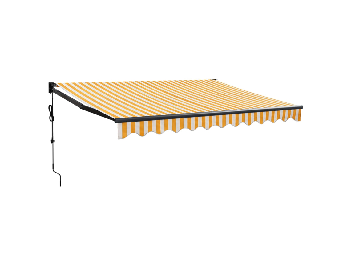 Maison Exclusive - Toldo Retráctil Automático Amarillo Y Blanco 3x2,5 M
