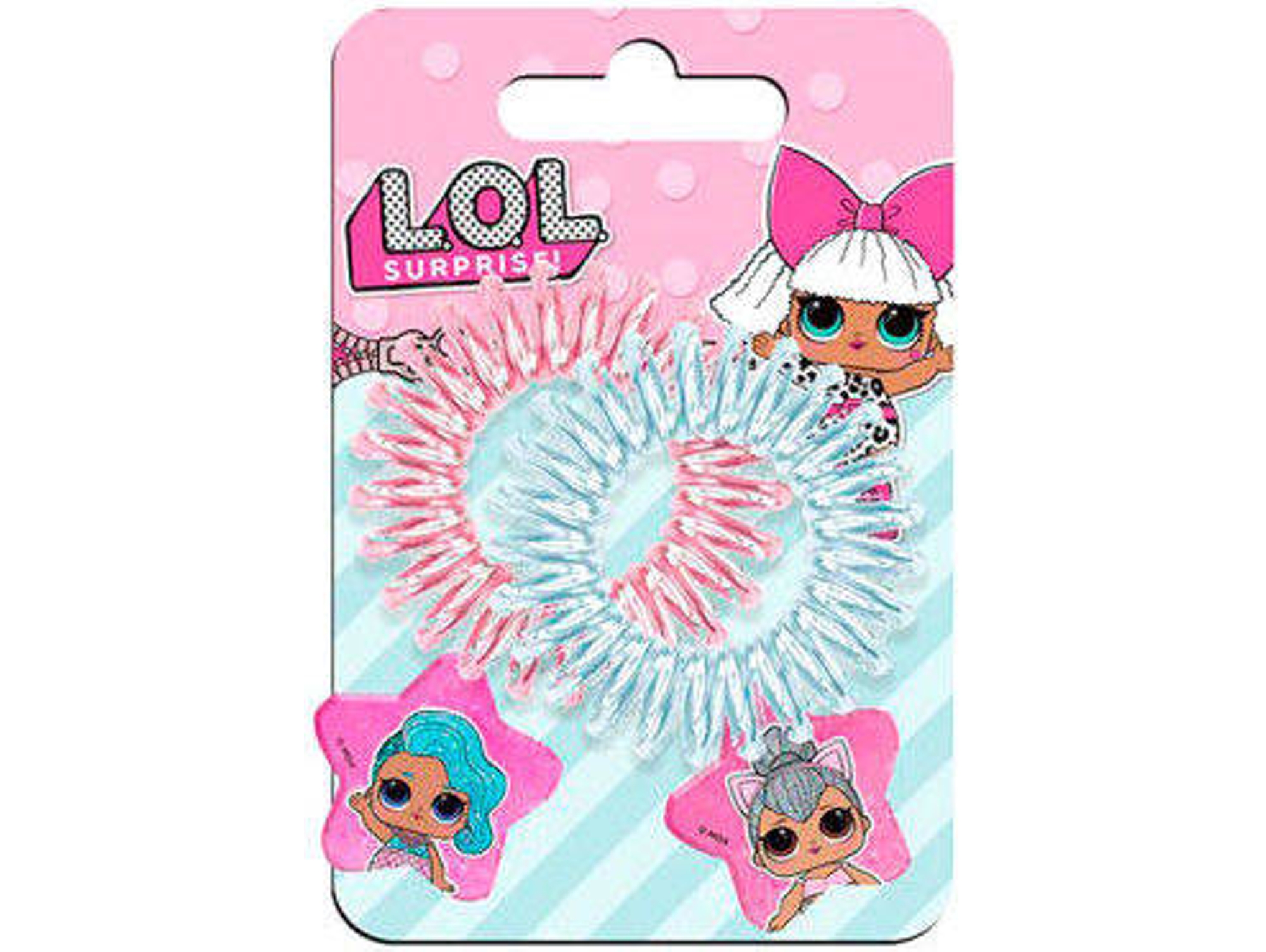 Conjunto Elásticos para el Cabello LOL SURPRISE Rosa y Azul