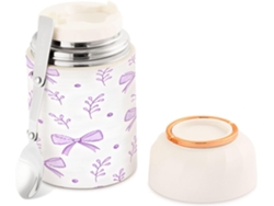 Tarro Térmico Bows De Acero Inoxidable Sin Bpa Con Boca Ancha Para Sopas Y Almuerzos, Incluye Cuchara 500 M...