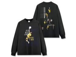Sudadera Ancha Manga Larga Negra Algodón Talla Xxxl Estampado Legendario Vozinha Guardameta Para Todas Complexiones Copa Mundial De 2026