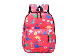 Mochila Para Niños Dinosaurio,Correas De Hombro Ajustables - Mochila Para Niños Para Niños Y Niñas Rosa-Rojo CHRUI