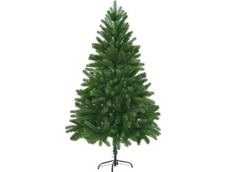 vidaXL Árbol artificial de Navidad con hojas realistas 210 cm verde
