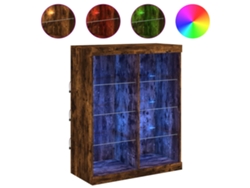 Maison Exclusive - Aparador Con Luces Led Roble Ahumado 81x37x100 Cm