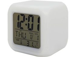 Reloj Despertador Digital,tsolay Pantalla De Temperatura Multifuncional, Cuadrado, Cambio De Color, Repetición Eléctrica Para Mesa De Oficina,