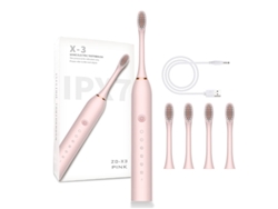 Escova de Dentes Elétrica JL-EIGHT X-3 Rosa (45000 Rpm - 6 Modos - Recarregável)