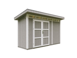Caseta Jardin paneles a base de Madera LP SmartSide 4,3 m2 con Suelo y Baldosas Bituminosas -L161xA412xA239 cm -TIMBELA M902A - TUNDRA GREY