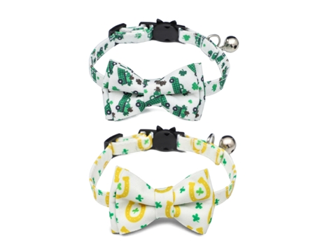 Collar De Perro De 2 Uds Collar De Gato Ajustable Con Pajarita Collar De Regalo Para Mascotas Collares De Perro Con Pajarita Para Mascotas Pequeñas...