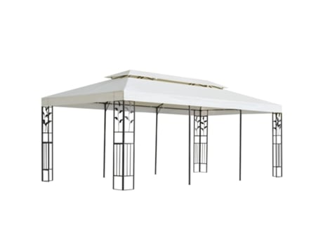 Cenador VIDAXL Crema Acero (600x300 cm)