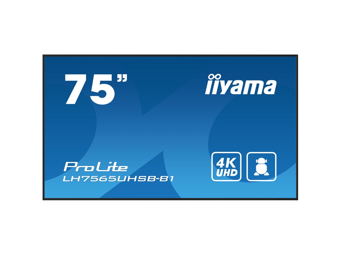 Monitor IIYAMA ProLite LH7565UHSB-B1 (Negro - IPS - LCD - 75" - 8 ms)
