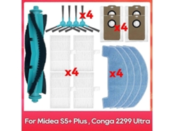 For S5 Plus / 2299 Ultra Home X-treme Accessories Main Side Brush Mop Dust Bag Filter