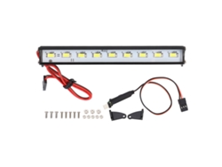 Barra De Luz Led Súper Brillante Para Coche Rc, Aleación De Aluminio, Montaje En Techo, 115 Mm, Para Redcat Axial Scx10 D90 Hpi 9led