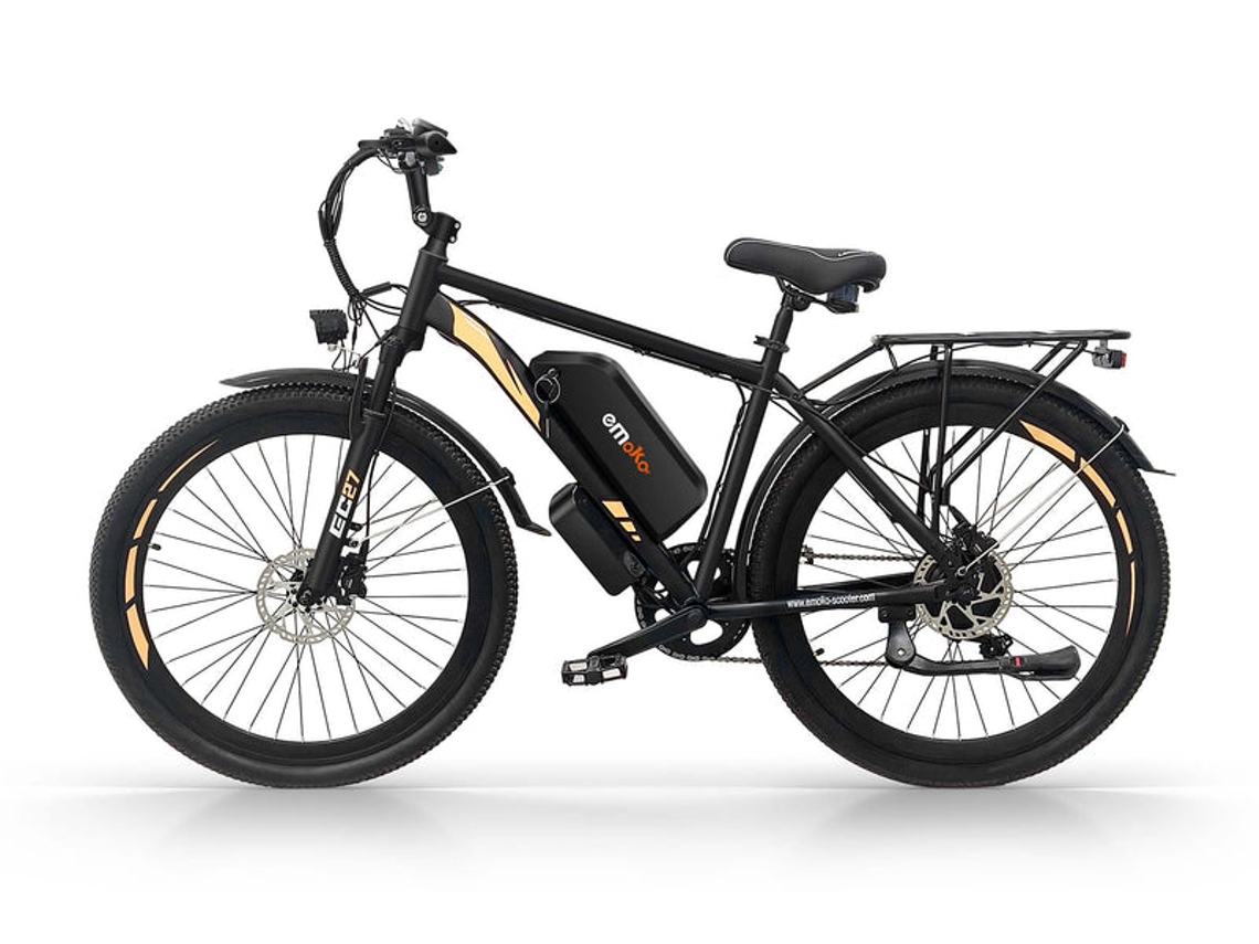 La bicicleta eléctrica Emoko EC27 tiene una batería de 48V 20A, una autonomía de 90 kilómetros y ruedas de 27,5 pulgadas.