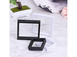 2026-caja De Almacenamiento De Joyería Portátil 9x9cm Pe Film Colgante Para Aretes Y Joyas (negro)