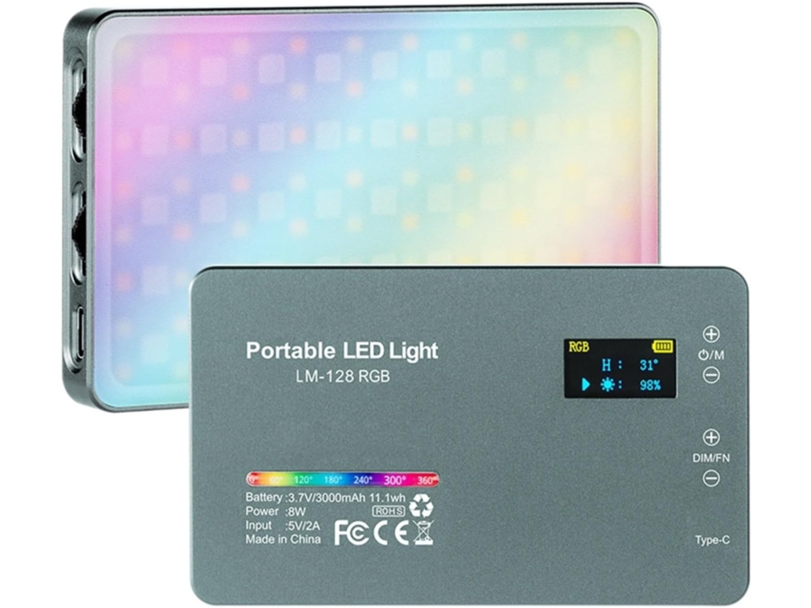 Lámpara De Relleno Led Rgb Compacta A Todo Color De 3000 Lúmenes