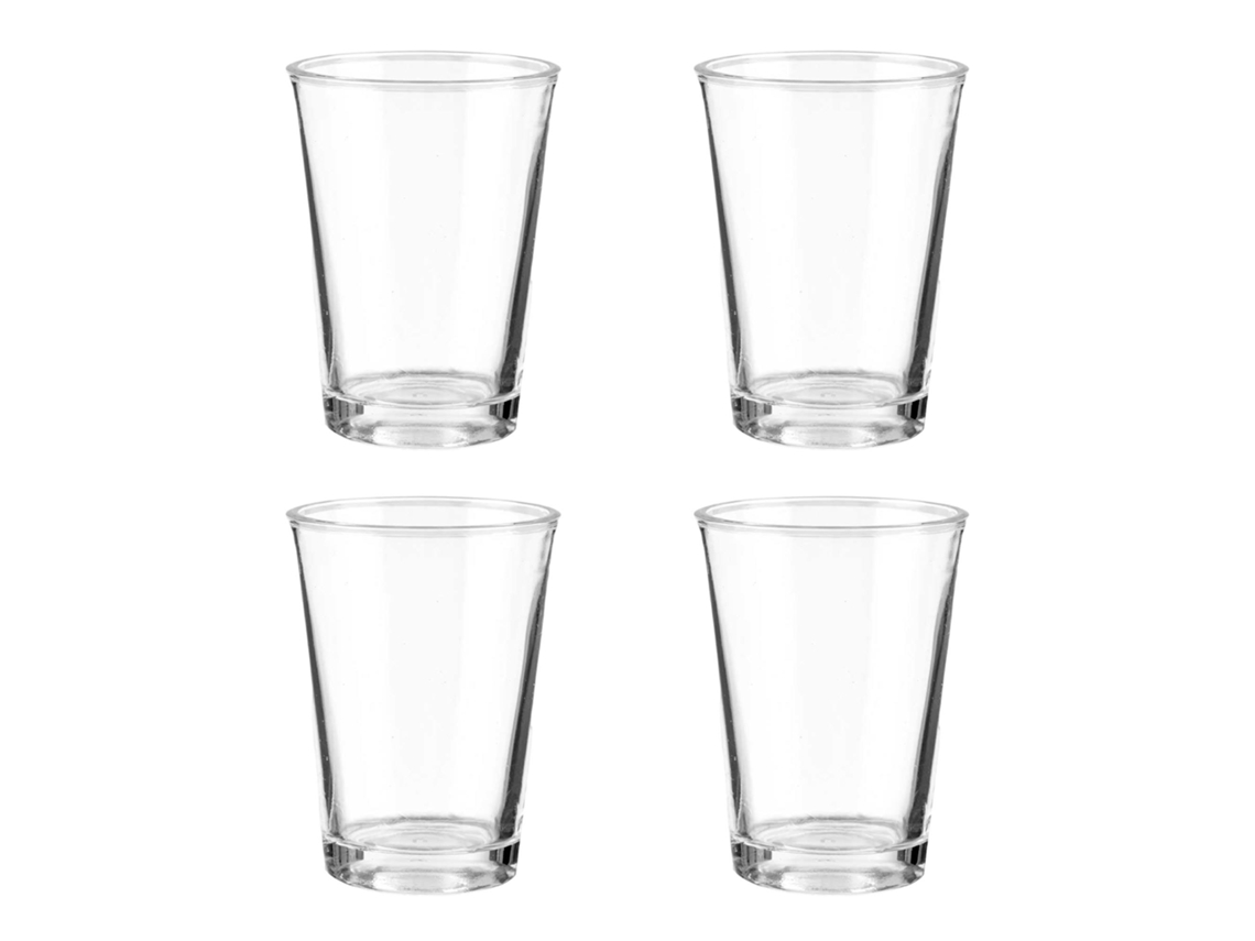Set 4 vasos vidrio carajillo 140ml colección VIVALTO