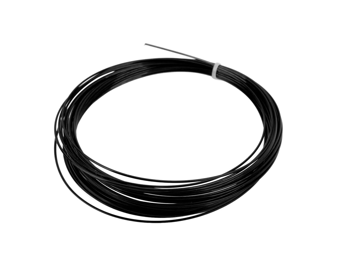 Linha De Tênis Hex Profissional Resistente À Desgaste 12m/39.4ft Preta Fibra De Poliéster
