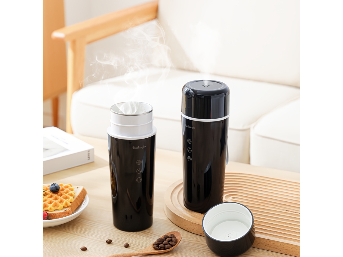Taza Isotérmica Con Agitador Magnético, 420 Ml, Tamaño Compacto, Ideal Para Viajar. Portátil Y Recargable, Perfecta Para El Hogar, Los Viaje