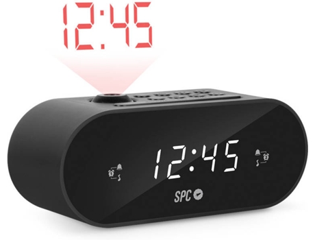 Radio Despertador SPC 4586N (Negro - Digital - Doble Alarma - Función Snooze - Corriente)