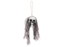 2 Piezas Colgante De Calavera Esquelética Para Halloween Decoración Casa Encantada Props Horror Gris