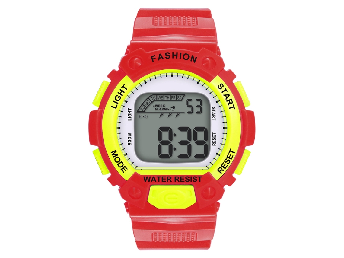 Reloj Digital Electrónico Para Niños Pulsera De Pvc Color Rojo
