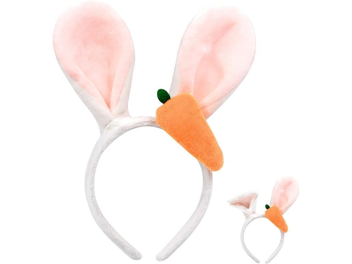 2026-3 Piezas Orejas Conejo Pascua Con Zanahoria, Diadema Flexible, Regalos Bonitos Para Disfraces Y Fiestas