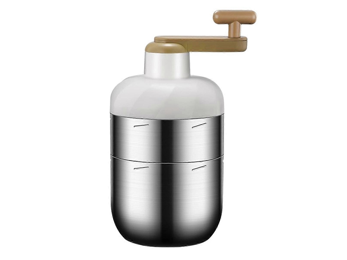 Trituradora de hielo manual, trituradora de hielo rotativa pequeña para el hogar, máquina de afeitar hielo manual de acero inoxidable grueso Rosewell