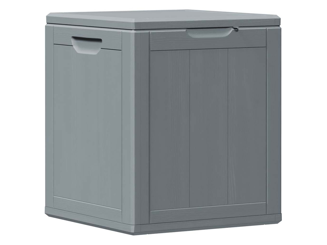 Maison Exclusive - Caja De Almacenaje Para Jardín 90l Pp Aspecto Madera Gris