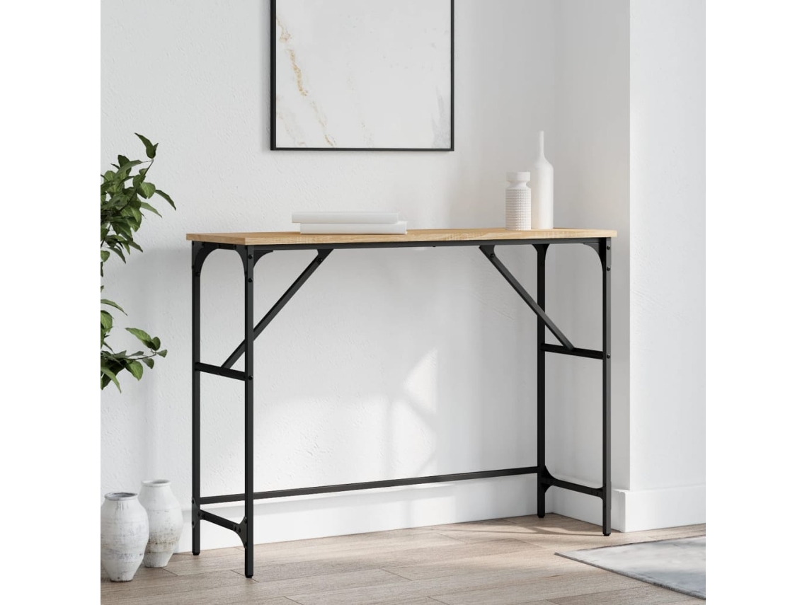 Mesa consola | Mesa de entrada | Mesa auxiliar 100x32x75 cm Madera de roble Derivatives Sonoma
