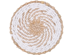 Cesta Colgante Bohemia Hecha De Hierba, Colgante Redondo Tejido Para Pared, Decoración Ligera Para El Hogar Y El Balcón