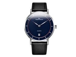 Relógio De Pulso Masculino De Quartzo Analógico Com Pulseira De Couro Pu Moda Café