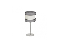 Mesa pequeña para el hogar 1xe14 Níquel/gris Beige 45x18x18 cm Fabrilamp