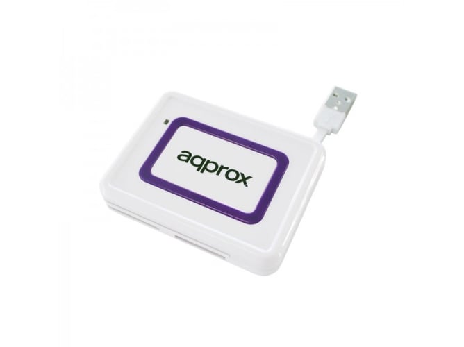 Lector de Tarjetas APPROX appCRDNIW USB 2.0 Morado y Blanco