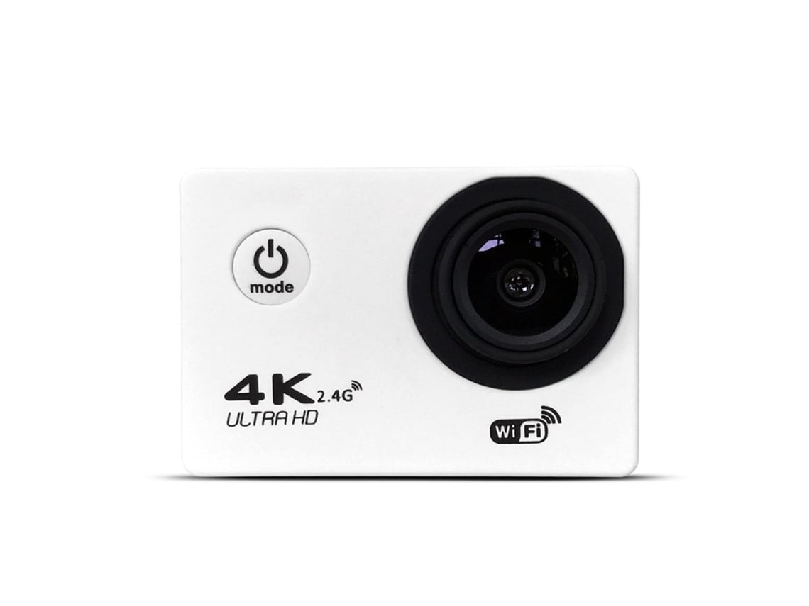Action Cam SLOWMOOSE Ultra HD 4K 16 MP Wi-Fi Impermeable 2 Pulgadas (Blanco Con Control