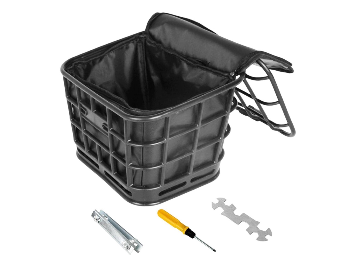 Cesta para bicicleta eléctrica con bolsa de forro