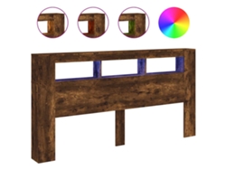 Cabecero con LEDs Fabricado en Madera de Roble Ahumado MAISON EXCLUSIVE (200x18,5x103,5 cm)