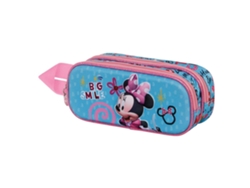 Minnie Mouse Big Smile Estuche Portatodo 3D Doble, Azul