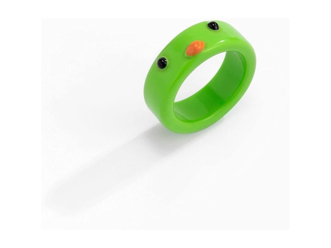 2026-anillo De Dedo Animal Divertido Linjou, Anillo De Cola Apilable Para Mujeres Y Hombres (pollito, Verde)