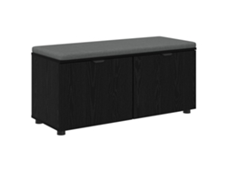 Banco de recibidor con cojín, roble negro, 100x38x46 cm, MAISON EXCLUSIVE