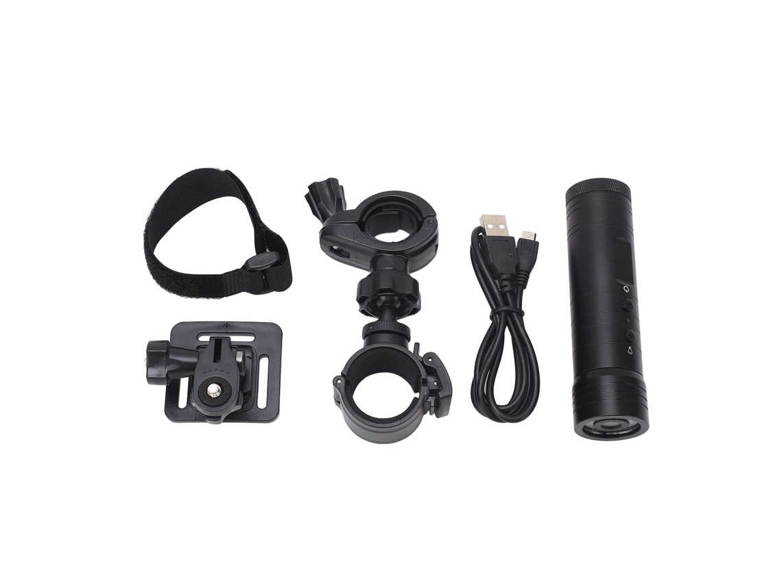 Cámara Para Casco De Motocicleta Con Linterna, 8 Led, Vídeo Deportivo 720p, Grabación En Bucle, Sos.