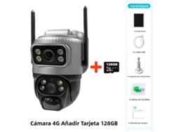 Cámara De Seguridad (128g), Impermeable, 8 Mp 4k Hd, Con Energía Solar