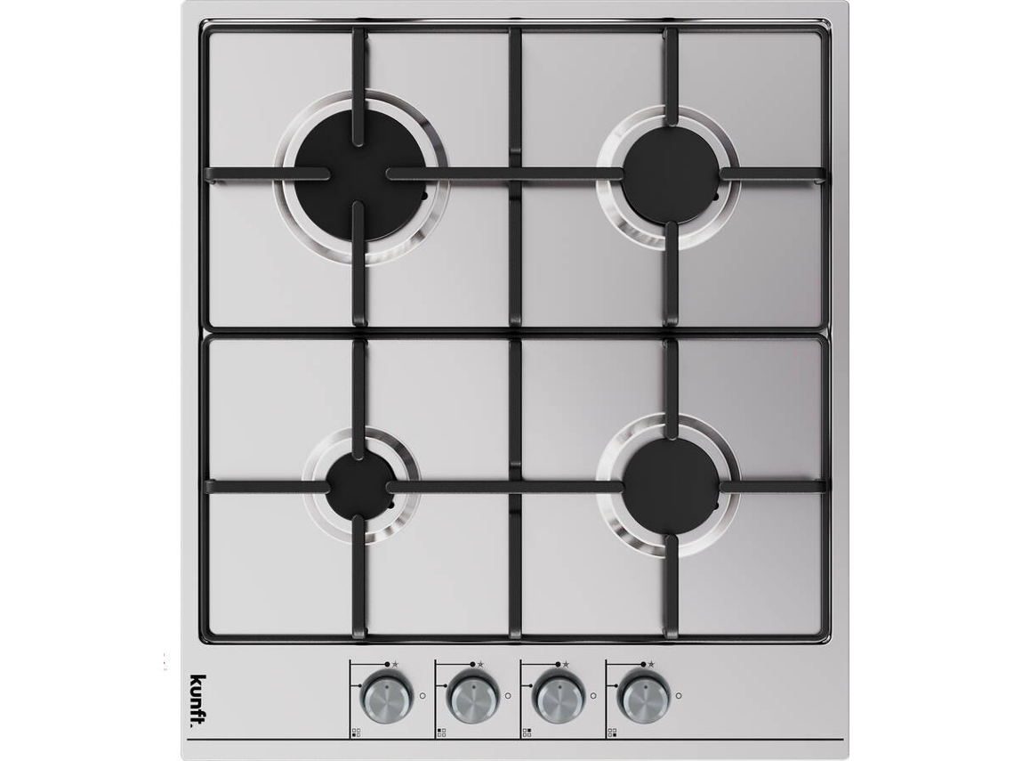 Placa de Gas KUNFT 4G KGH8853 (Gas Butano-Propano - 59 cm - Inox)