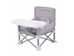Silla De Comedor Plegable Para Bebé, Portátil, Infantil, Para Exteriores, Viajes, Playa, Camping, Gris.