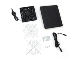 Kit De Ventilador Solar De 10 W Resistente A La Intemperie Para Gallineros, Invernaderos, Cobertizos Y Montaje En Pared.