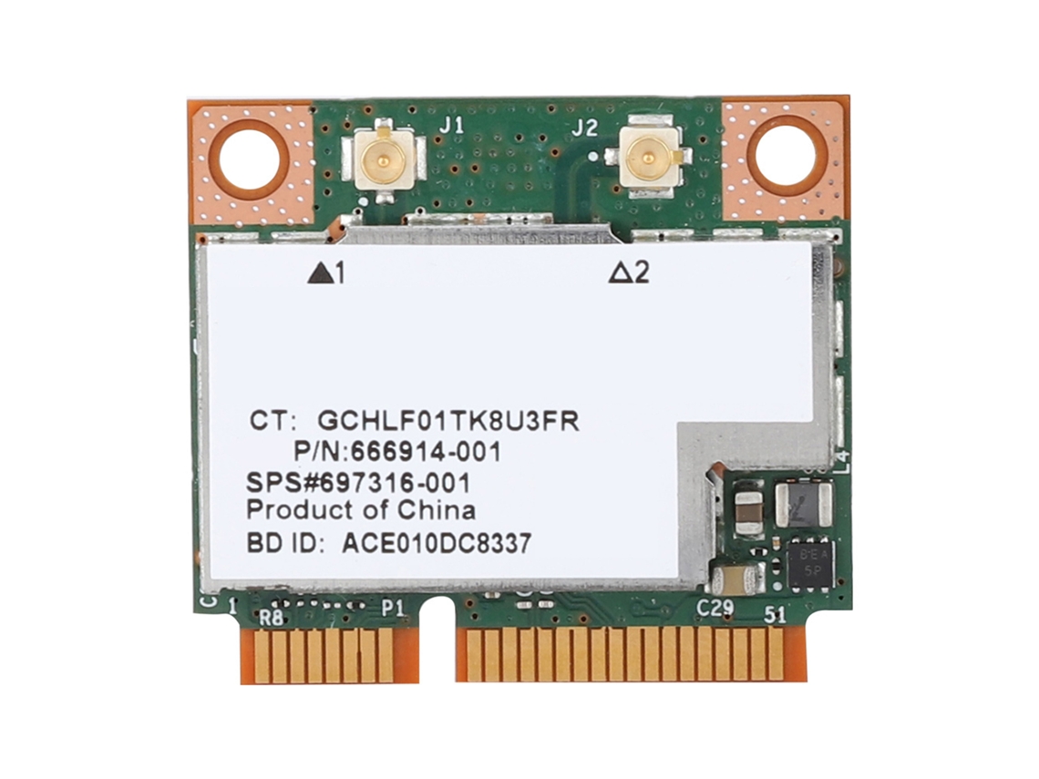 Placa De Rede Sem Fio Mini Pci-e Broadcom Bcm943228hmb Dual Band 300mbps Com Bluetooth 4.0 Para Hp