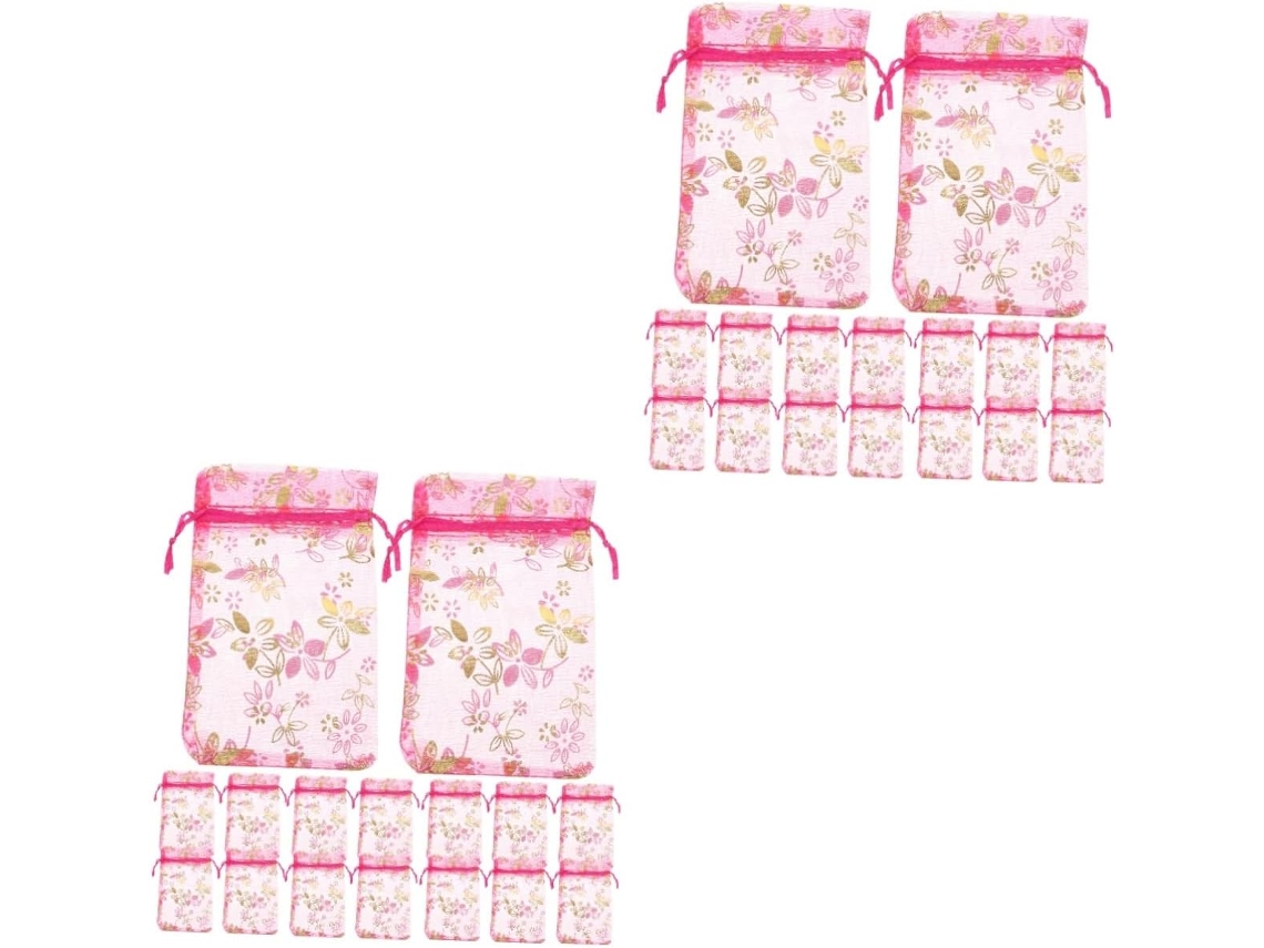 Nuobesty 100 Peças De Organza Com Cordão Para Joias De Doces, Festas Elegantes E Casamentos