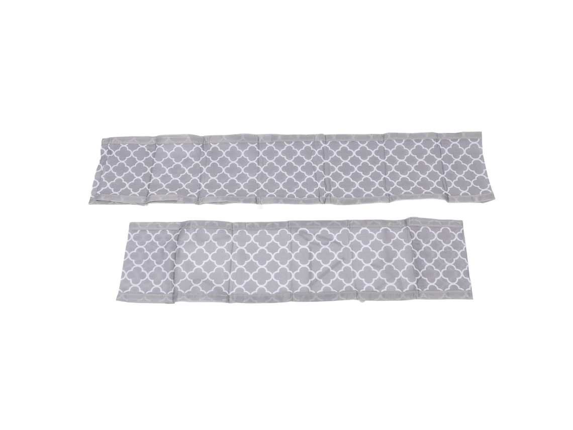 2 Protectores Laterales Para Cuna De Bebé, De Malla Transpirable Y Anticaída, Color Gris Ciruela.