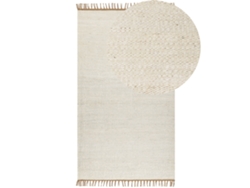 Alfombra de pelo corto BELIANI Lunia de Yute Beige 80x150