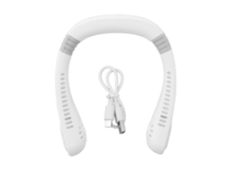 Ventilador de cuello Primerox con aspas semicirculares y LED, recargable.